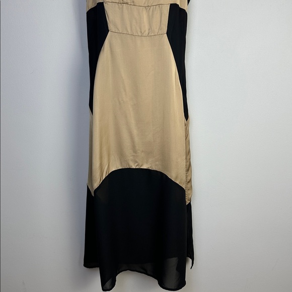 By Anthropologie Colorblock Slip Midi Dress Medium Relaxed Fit Edgy Fairy Goth - Picture 5 of 16